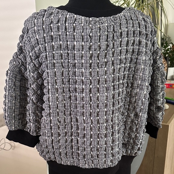 Maeve by Anthropologie Puff Sleeve Bubble Top Textured Women's Top - XLarge - Picture 7 of 13